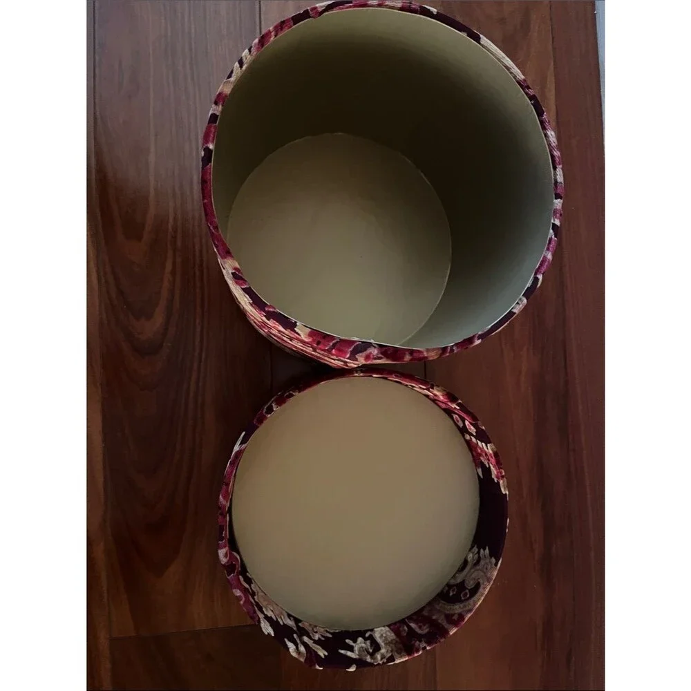 Nonnie Waller's Round Storage Box with Drawstring Pouch